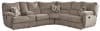 Elliott Lay Flat Reclining Sectional in Pewter Chenille Fabric by Catnapper - 225-P - Image 4 of 0