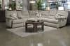 Elliott Lay Flat Reclining Sectional in Pewter Chenille Fabric by Catnapper - 225-P - Image 5 of 0