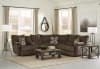 Elliott Glider Recliner in Chocolate Chenille Fabric by Catnapper - 22506-CH - Image 2 of 0
