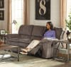 Reyes Lay Flat Reclining Sofa in Graphite Fabric by Catnapper - 2401-G - Image 1 of 0