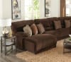 Burbank 3 Piece Power Reclining Sectional in Chocolate Fabric by Catnapper - 281-CH-3P - Image 1 of 0