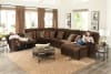 Burbank 3 Piece Power Reclining Sectional in Chocolate Fabric by Catnapper - 281-CH-3P - Image 2 of 0