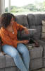 Ashland Lay Flat Reclining Console Loveseat in Granite Fabric by Catnapper - 3599-G - Image 5 of 0