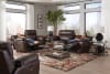 Costa 2 Piece Lay Flat Reclining Sofa Set in Chocolate Color Leather by Catnapper - 407-SET-CH - Image 3 of 0