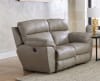 Costa Lay Flat Reclining Loveseat in Putty Color Leather by Catnapper - 4072-P - Image 1 of 0