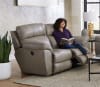Costa Lay Flat Reclining Loveseat in Putty Color Leather by Catnapper - 4072-P - Image 2 of 0