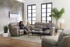 Costa Lay Flat Reclining Loveseat in Putty Color Leather by Catnapper - 4072-P - Image 3 of 0