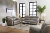 Costa Lay Flat Reclining Loveseat in Putty Color Leather by Catnapper - 4072-P - Image 5 of 0