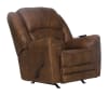 Hayden Oversized Chaise Rocker Recliner with Heat and Sensate Massage and X-tra Comfort Footrest in Auburn Fabric by Catnapper - 4107-2-A - Image 2 of 0