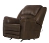 Hayden Oversized Chaise Rocker Recliner with Heat and Sensate Massage and X-tra Comfort Footrest in Walnut Fabric by Catnapper - 4107-2-W - Image 2 of 0