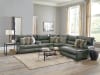 Como 4 Piece Manual Reclining Chaise Sectional in Steel Leather by Catnapper - 436-4C-S - Image 3 of 0
