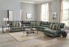 Como 4 Piece Manual Reclining Chaise Sectional in Steel Leather by Catnapper - 436-4C-S - Image 4 of 0