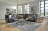 Como 5 Piece Manual Reclining Sectional in Chocolate Leather by Catnapper - 436-5-CH - Image 2 of 0