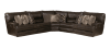 Como 5 Piece Manual Reclining Sectional in Chocolate Leather by Catnapper - 436-5-CH - Image 3 of 0