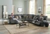 Como 5 Piece Manual Reclining Sectional in Steel Leather by Catnapper - 436-5-S - Image 2 of 0