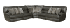 Como 5 Piece Manual Reclining Sectional in Steel Leather by Catnapper - 436-5-S - Image 5 of 0