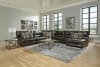 Como 5 Piece Manual Reclining Chaise Sectional in Chocolate Leather by Catnapper - 436-5C-CH - Image 2 of 0