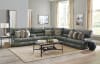 Como 6 Piece Manual Reclining Sectional in Steel Leather by Catnapper - 436-6-S - Image 1 of 0