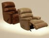 Bentley Chaise Rocker Recliner in Mushroom Leather Upholstery by Catnapper - 4404-2-M - Image 3 of 0