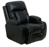 Geneva Theater Seating - 3 Black Leather Chairs By Catnapper - Electric Recline - Image 2 of 0