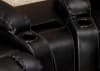 Geneva Theater Seating - 3 Black Leather Chairs By Catnapper - Electric Recline - Image 5 of 0