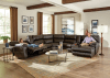 Maldini Zero Gravity Power Reclining Sectional with Shiatsu Massage in Coffee Leather by Catnapper - 445 - Image 2 of 0