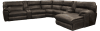 Maldini Zero Gravity Power Reclining Sectional with Shiatsu Massage in Coffee Leather by Catnapper - 445 - Image 3 of 0