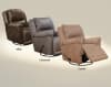 Cole Chaise Swivel Glider Recliner in Charcoal Fabric by Catnapper - 4566-5-CH - Image 3 of 0