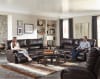 Wembley Lay Flat Reclining Console Loveseat in Chocolate Leather by Catnapper - 4589-CH - Image 3 of 0