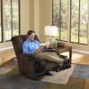 Nettles Chaise Rocker Recliner with Deluxe Heat and Massage in Umber Fabric by Catnapper - 4737-2-U - Image 1 of 0