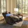 Nettles Chaise Rocker Recliner with Deluxe Heat and Massage in Umber Fabric by Catnapper - 4737-2-U - Image 2 of 0