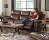 Ceretti 2 Piece Power Reclining Set in Brown Leather by Catnapper - 488-SET - Image 5 of 0