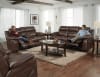 Positano 2 Piece Reclining Set in Cocoa Leather by Catnapper - 499-SET - Image 2 of 0