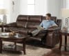 Positano 2 Piece Reclining Set in Cocoa Leather by Catnapper - 499-SET - Image 3 of 0