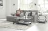 Sydney 3 Piece Chaise Power Reclining Sectional in Nature Grey Fabric by Catnapper - 6206-03P - Image 1 of 0