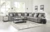 Sydney 3 Piece Chaise Power Reclining Sectional in Nature Grey Fabric by Catnapper - 6206-03P - Image 3 of 0