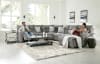Sydney 7 Piece Chaise Power Reclining Sectional in Nature Grey Fabric by Catnapper - 6206-7C - Image 2 of 0