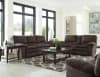 Reyes Power Lay Flat Reclining Sofa in Chocolate Fabric by Catnapper - 62401-CH - Image 4 of 0