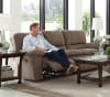 Reyes Power Lay Flat Reclining Sofa in Portabella Fabric by Catnapper - 62401-P - Image 2 of 0