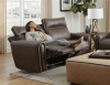 Nico Power Headrest Reclining Loveseat in Walnut Fabric by Catnapper - 63502 - Image 1 of 0
