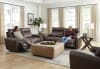 Nico Power Headrest Reclining Loveseat in Walnut Fabric by Catnapper - 63502 - Image 3 of 0