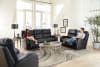 Angelo Power Headrest Power Lay Flat Reclining Loveseat in Black Leather by Catnapper - 64462-B - Image 2 of 0