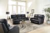 Angelo Power Headrest Power Lay Flat Reclining Loveseat in Black Leather by Catnapper - 64462-B - Image 4 of 0