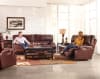 Wembley 2 Piece Power Headrest Power Lay Flat Reclining Sofa Set in Walnut Leather by Catnapper - 6458-SET-W - Image 2 of 0