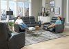 Bosa Power Reclining Sofa in Charcoal Leather by Catnapper - 64591 - Image 3 of 0