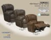 Dempsey POWER Lay Flat Recliner in Chestnut Leather by Catnapper - 64736-7-C - Image 3 of 0