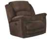 Rialto Power Lay Flat Recliner with X-tra Comfort Footrest in Chocolate Fabric by Catnapper - 647757-CH - Image 1 of 0
