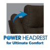 Haywood Power Headrest Power Lift Lay Flat Recliner with Heat and Massage in Chocolate Fabric by Catnapper - 64890 - Image 5 of 0