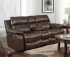 Positano Power Reclining Console Loveseat in Cocoa Leather by Catnapper - 64999 - Image 2 of 0