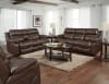 Positano Power Reclining Console Loveseat in Cocoa Leather by Catnapper - 64999 - Image 4 of 0